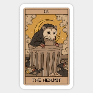 The Hermit - Possum Tarot Sticker